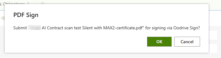 Eén bevestiging, daarna doet de server de rest.