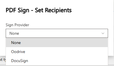 Kies per document de ondertekenprovider: Oodrive of DocuSign.