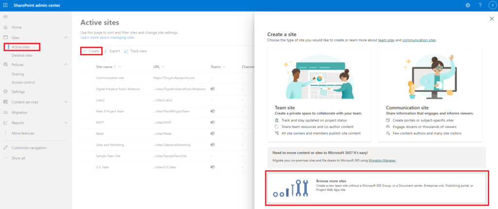 Shareflex installeren op uw SharePoint-tenant - new site collection